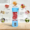 Rechargeable Portable Mini Juicer Blender – 6 Blades, 380ml Outdoor Juicing Cup [Random Color] With Box