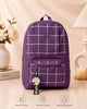 Premium Grid Design Backpack for Students | Lightweight School & College Bag - Black