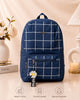 Premium Grid Design Backpack for Students | Lightweight School & College Bag - Black