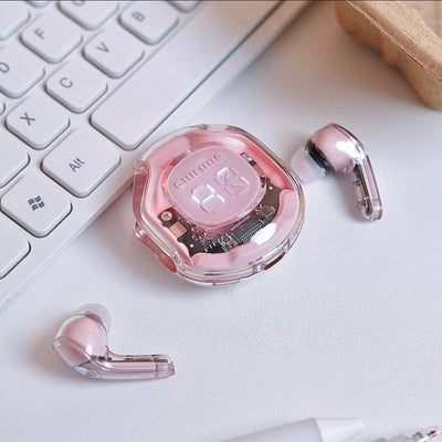 Air39 Transparent Wireless Earbuds with cover | Bluetooth 5.3 TWS AirBuds with LED Display