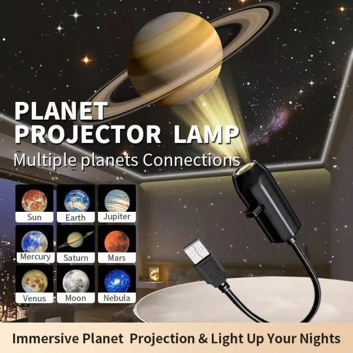 USB Flexible Moon & Earth Projection Light with 6 lenses