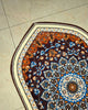 Traditional Moroccan Dome Arch Janamaz – Dark Plum & Rust 70x115 cm | Islamic Prayer Mat