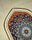 Traditional Moroccan Dome Arch Janamaz – Dark Plum & Rust 70x115 cm | Islamic Prayer Mat