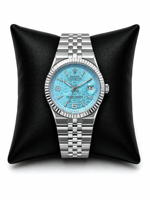 Rolex Style Semi-Automatic Jubilee Watch - Blue