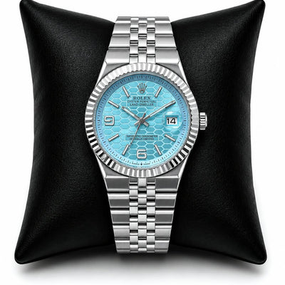 Rolex Style Semi-Automatic Jubilee Watch - Blue