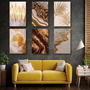 Set of 6 Premium Wall Art Photo Tiles – Modern Home Decor Sets 8x11