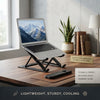 Portable & Foldable Aluminium Laptop Stand - Black