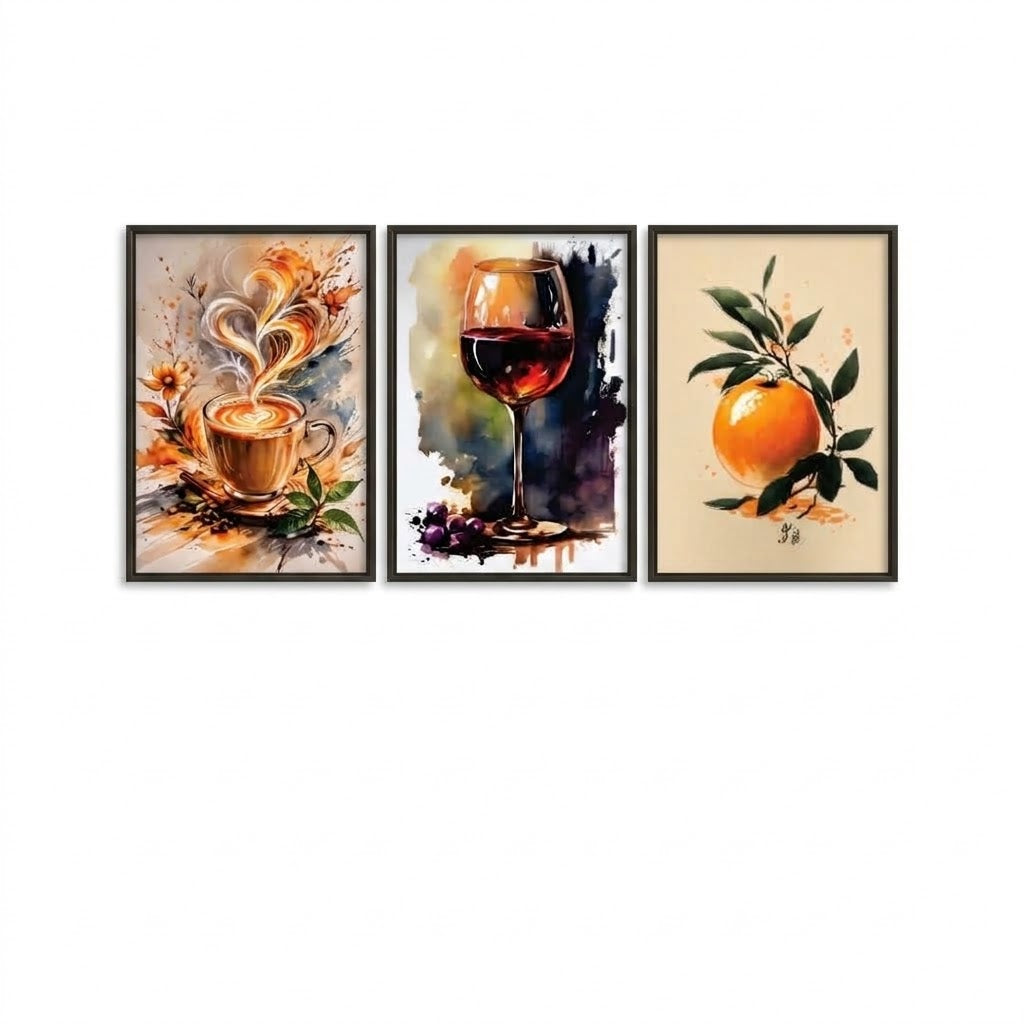 Set of 3 Premium Wall Art Photo Tiles – Home Decor Accessory Designed For Interior Styling And Daily Living Space Routine - Size: 8x11