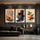 Set of 3 Premium Wall Art Photo Tiles – Home Decor Accessory Designed For Interior Styling And Daily Living Space Routine - Size: 8x11