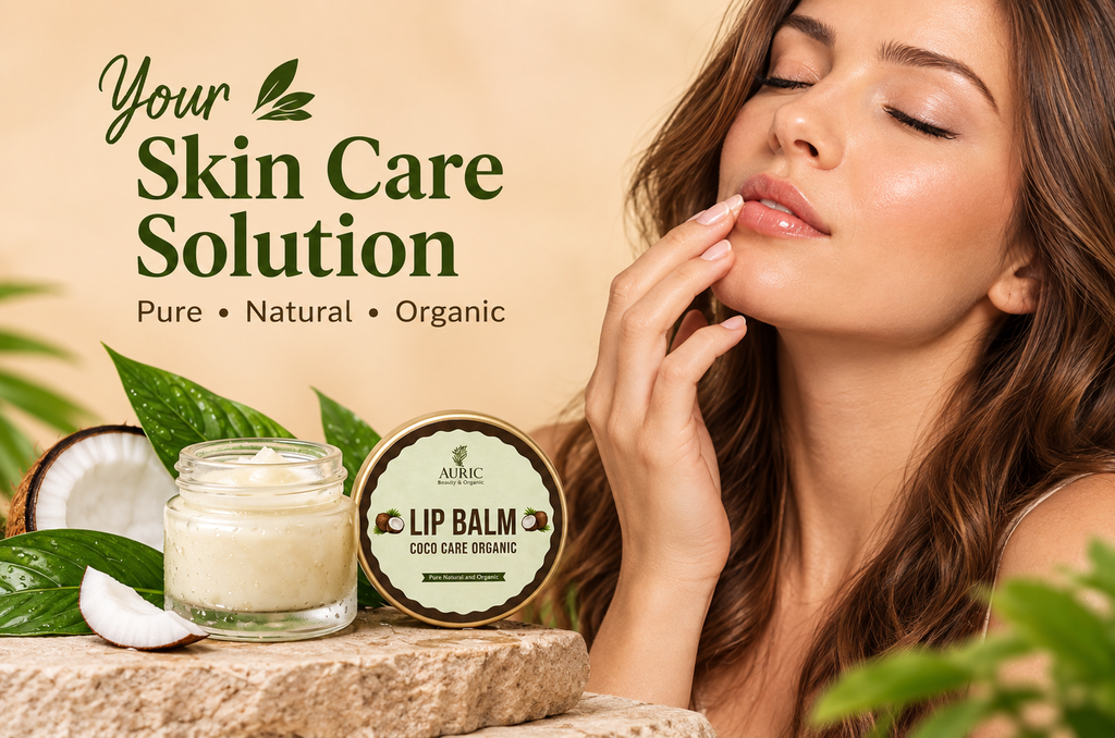 Auric Beauty Organic Coco Care Lip Balm – Deeply Nourishing & Moisturizing Lip Treatment