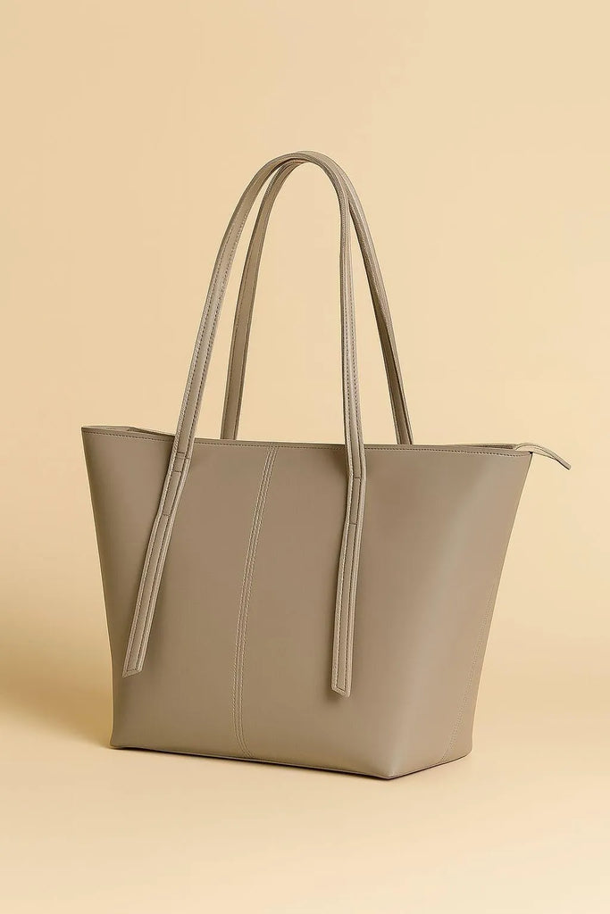 Brown Rexine Tote Bag for Girls School Office Use