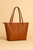 Brown Rexine Tote Bag for Girls School Office Use