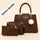 Green Leather 3Pcs Women Handbag Set