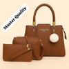 Green Leather 3Pcs Women Handbag Set