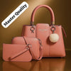 Green Leather 3Pcs Women Handbag Set