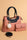 Pink Synthetic Leather Handbag with Belt & Keychain for Girls