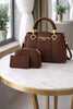 Girl's Leather Plain Hand Bag Set